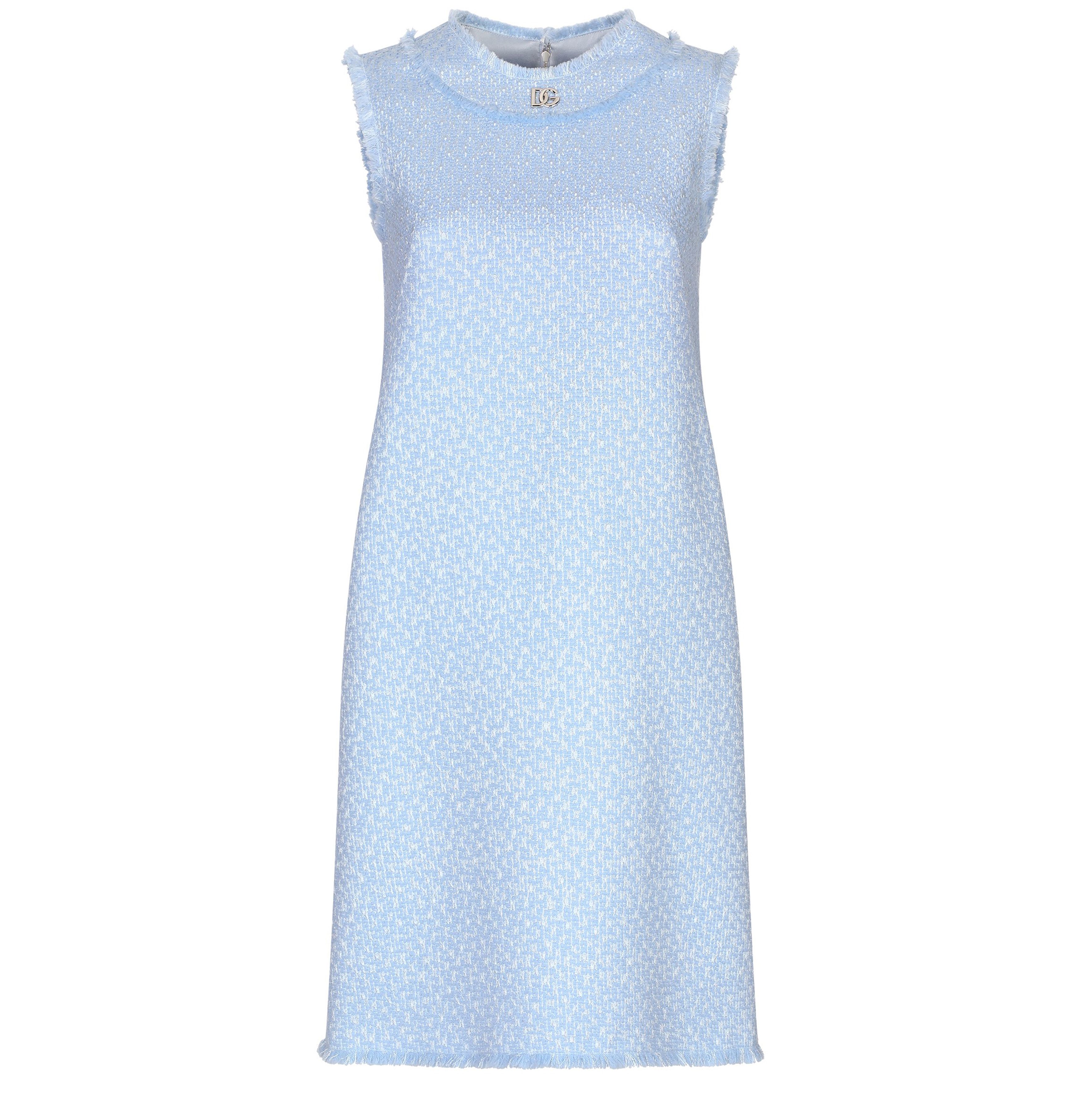 Dolce & Gabbana Sleeveless tweed dress DG logo