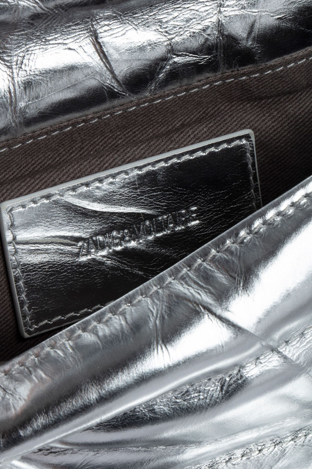 Zadig & Voltaire Rock quilted metallic clutch