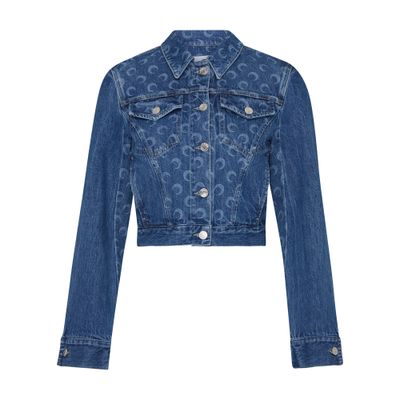 Marine Serre Deadstock denim boxy jacket