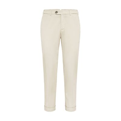 Brunello Cucinelli Piece-dyed gabardine pants