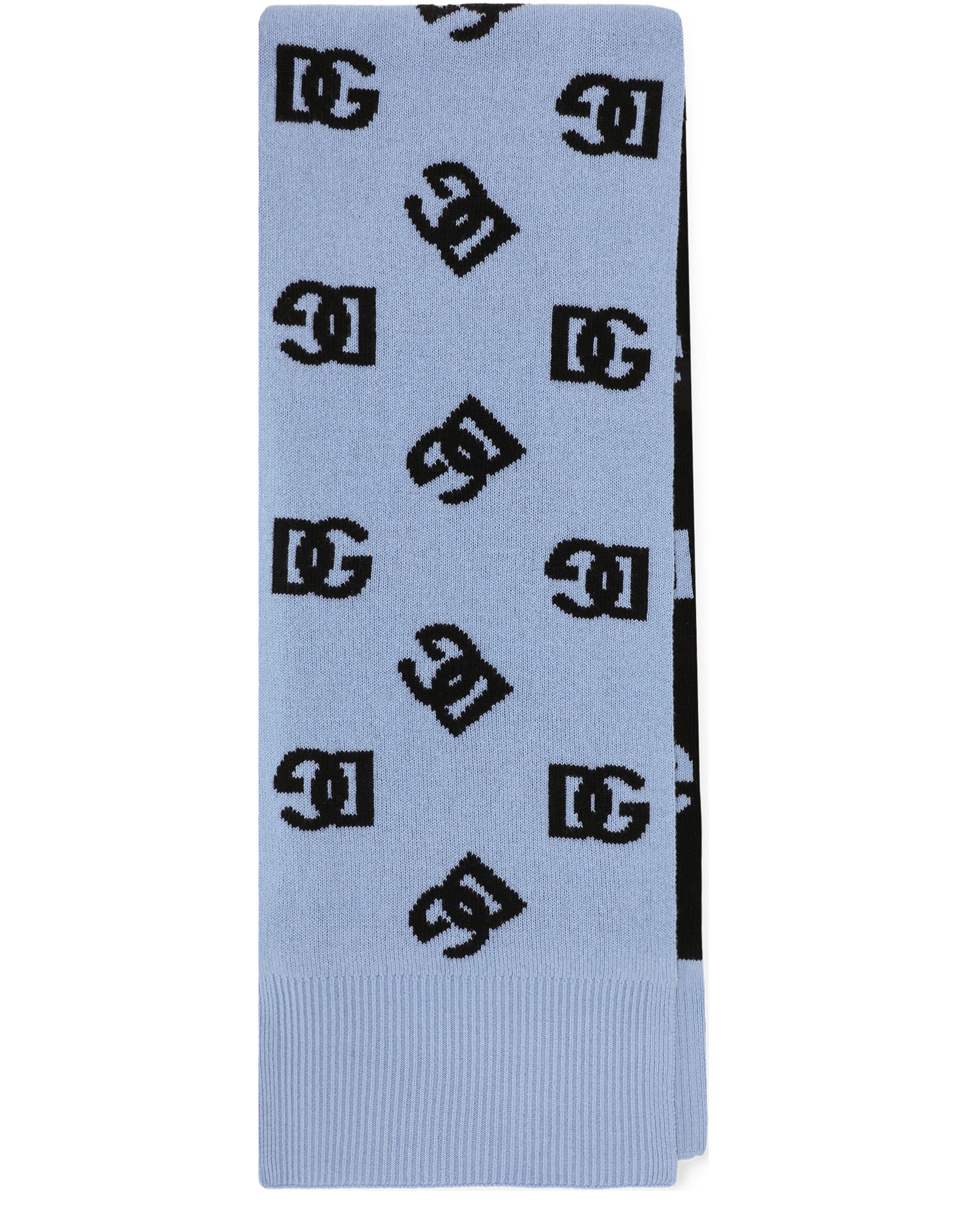 Dolce & Gabbana Wool scarf with jacquard DG logo