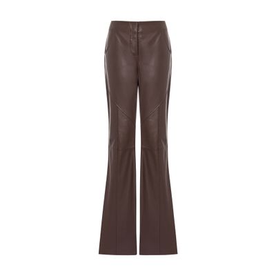 Alberta Ferretti Flared trousers in glove nappa leather