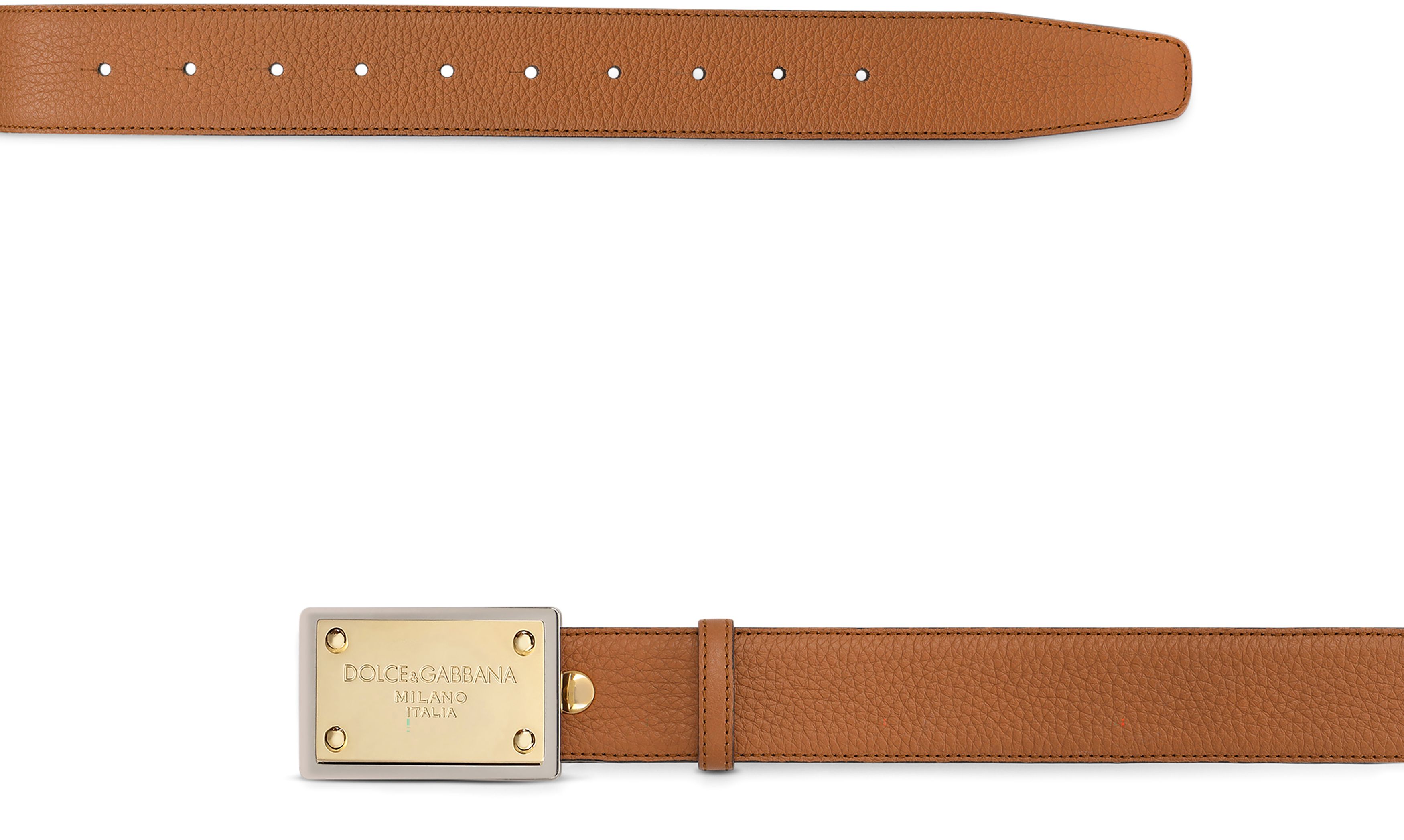 Dolce & Gabbana Grainy calfskin belt