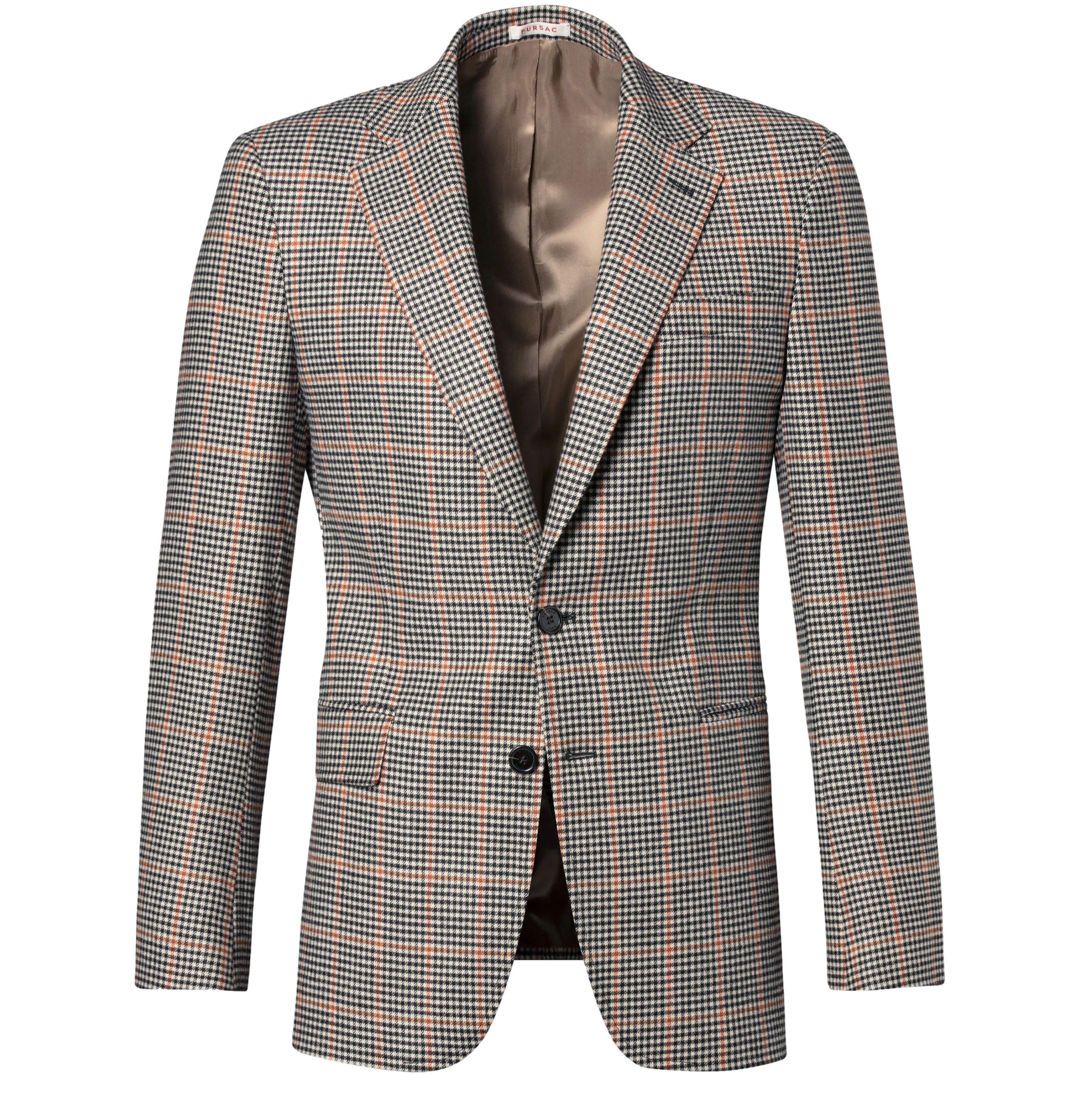  Jacket with houndstooth pattern