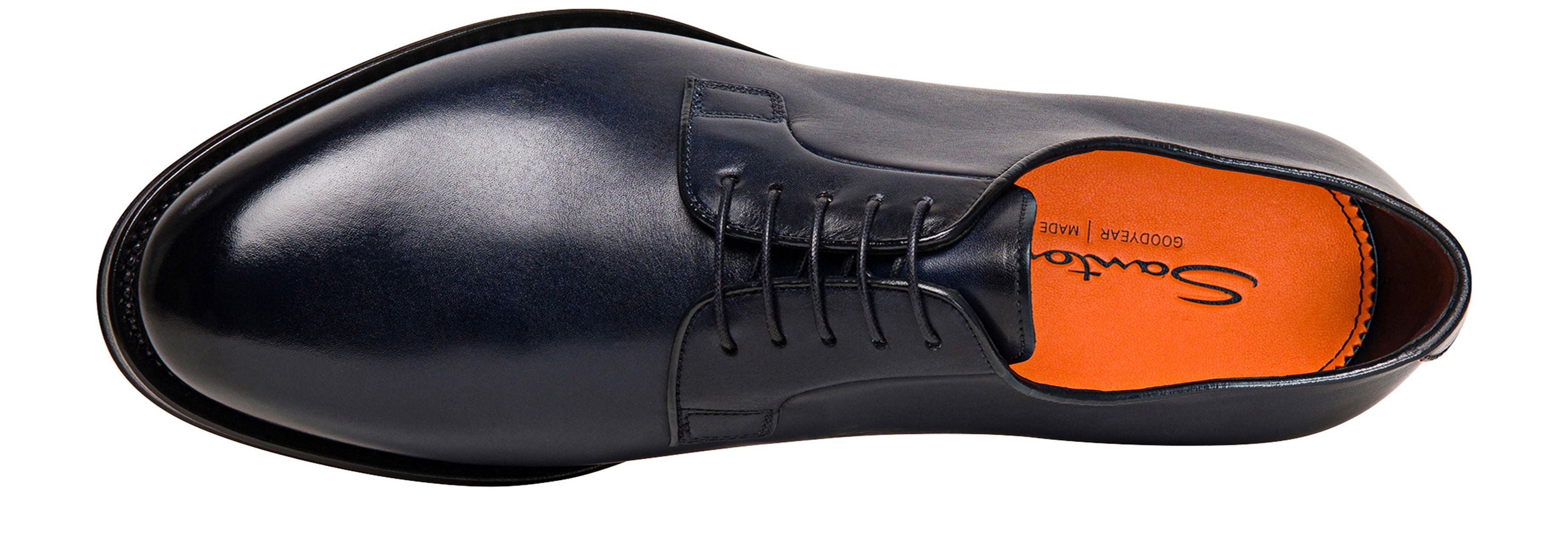 Santoni Polished leather Derby shoe