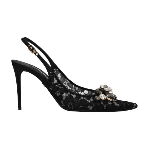 Dolce & Gabbana Slingbacks in lurex lace