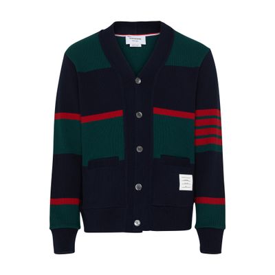 Thom Browne Striped cardigan in cashmere