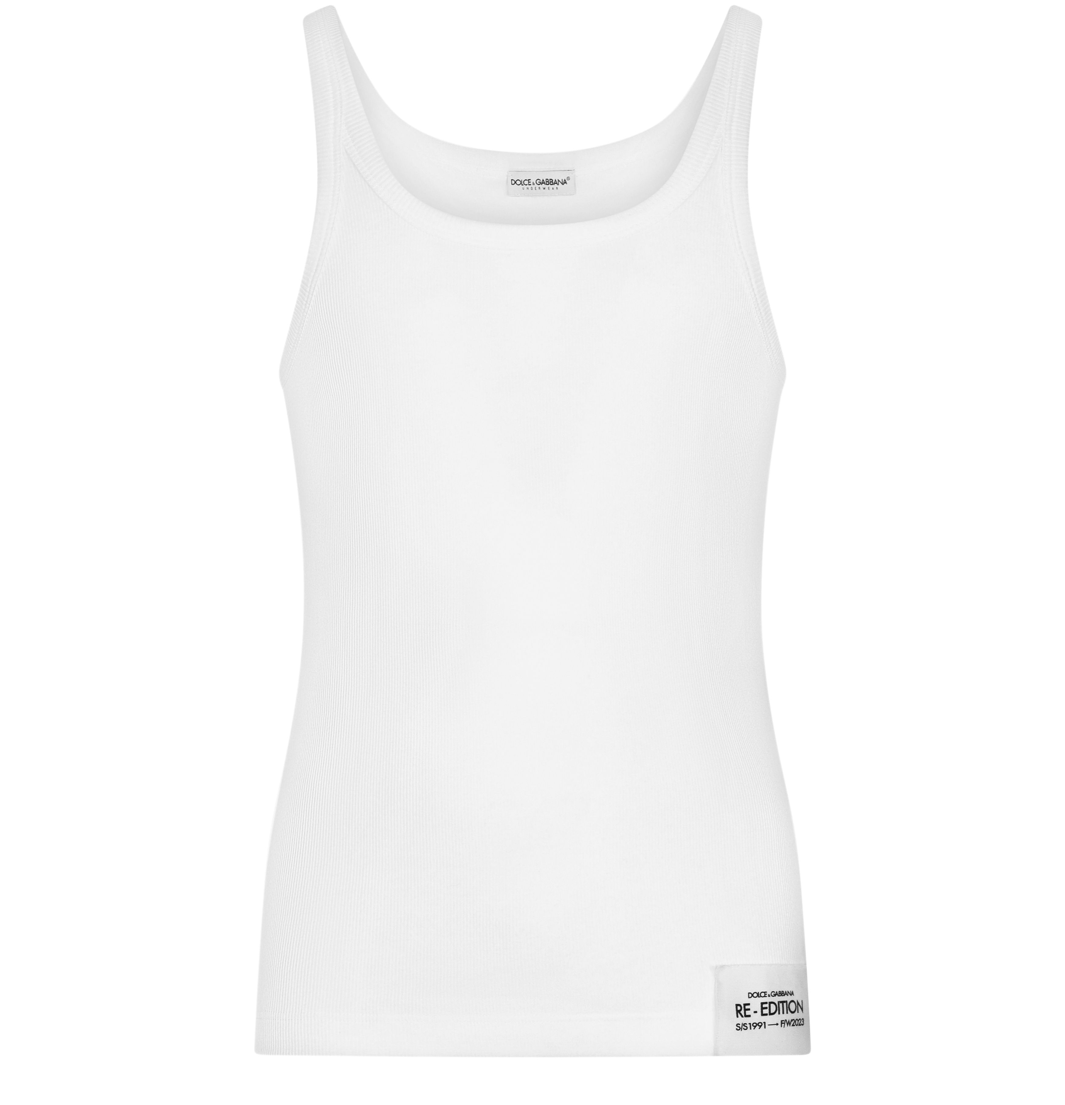 Dolce & Gabbana Fine-rib cotton singlet