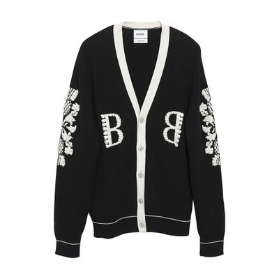 Barrie 3D logo V-neck cashmere cardigan