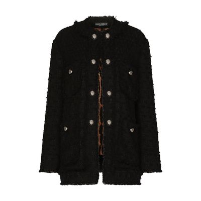 Dolce & Gabbana Single-breasted rush-stitch jacket