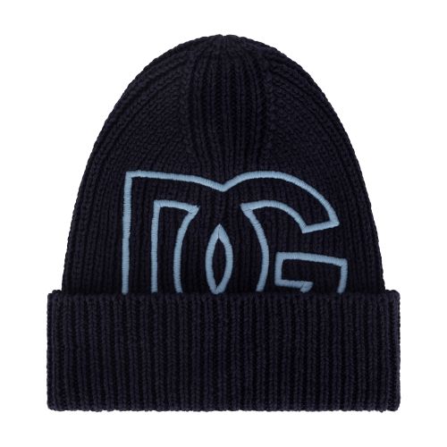 Dolce & Gabbana Knit cotton hat with DG patch