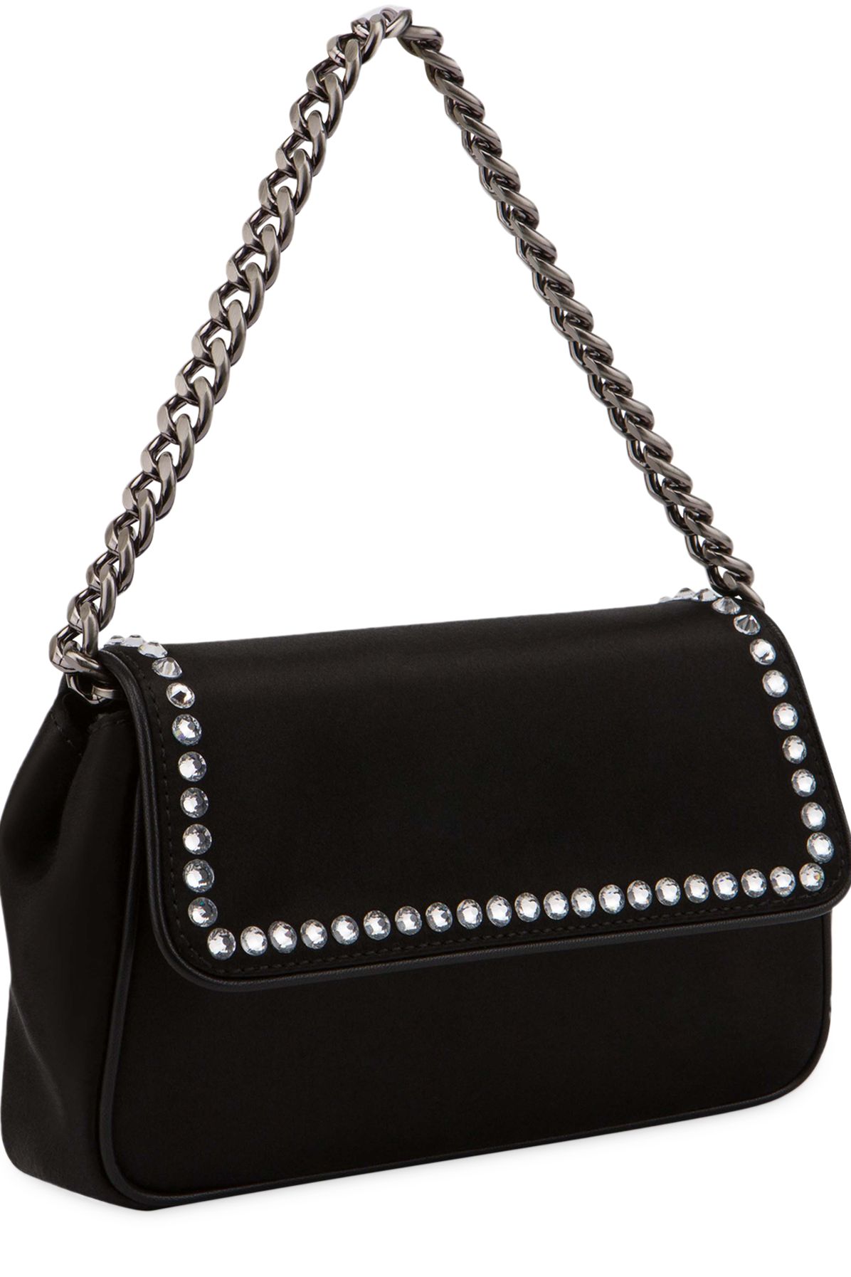 Alberta Ferretti Evening Strass satin bag