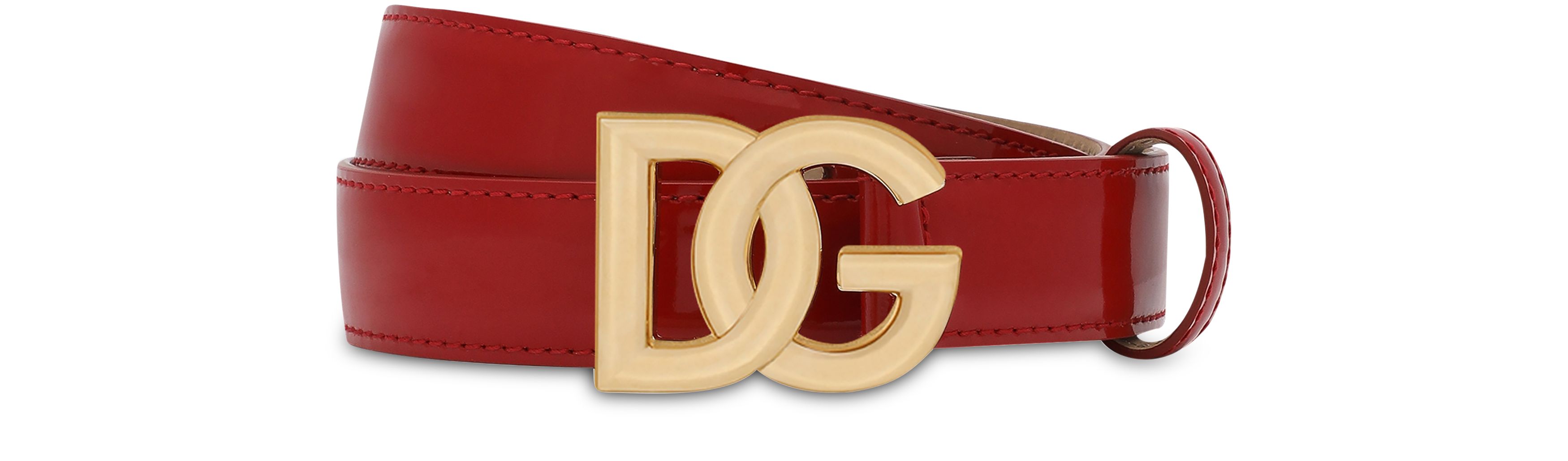 Dolce & Gabbana Polished calfskin belt with DG logo