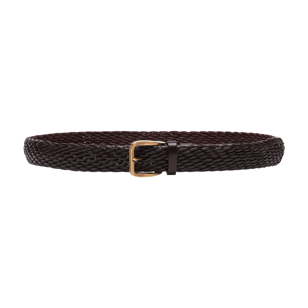 Brunello Cucinelli Braided calfskin belt