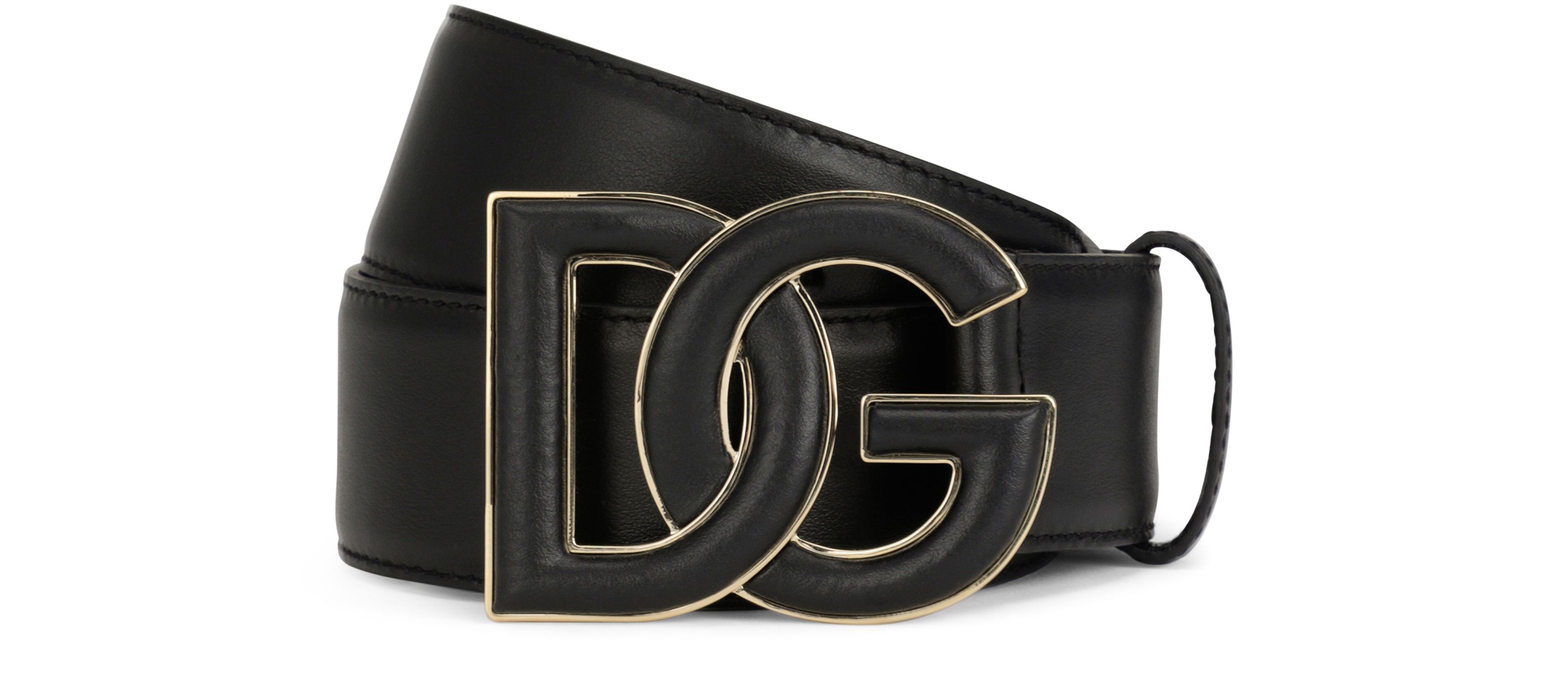 Dolce & Gabbana Calfskin belt with logo