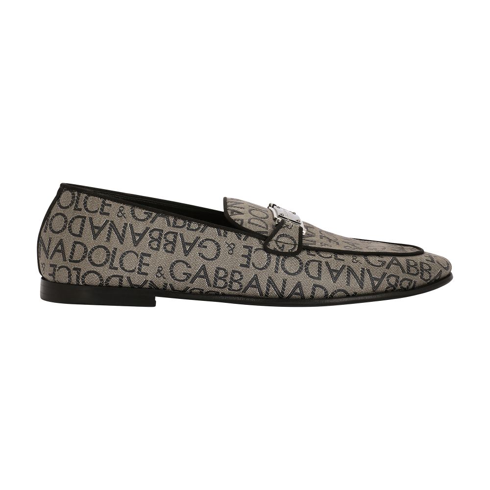 Dolce & Gabbana Jacquard slippers with logo tag