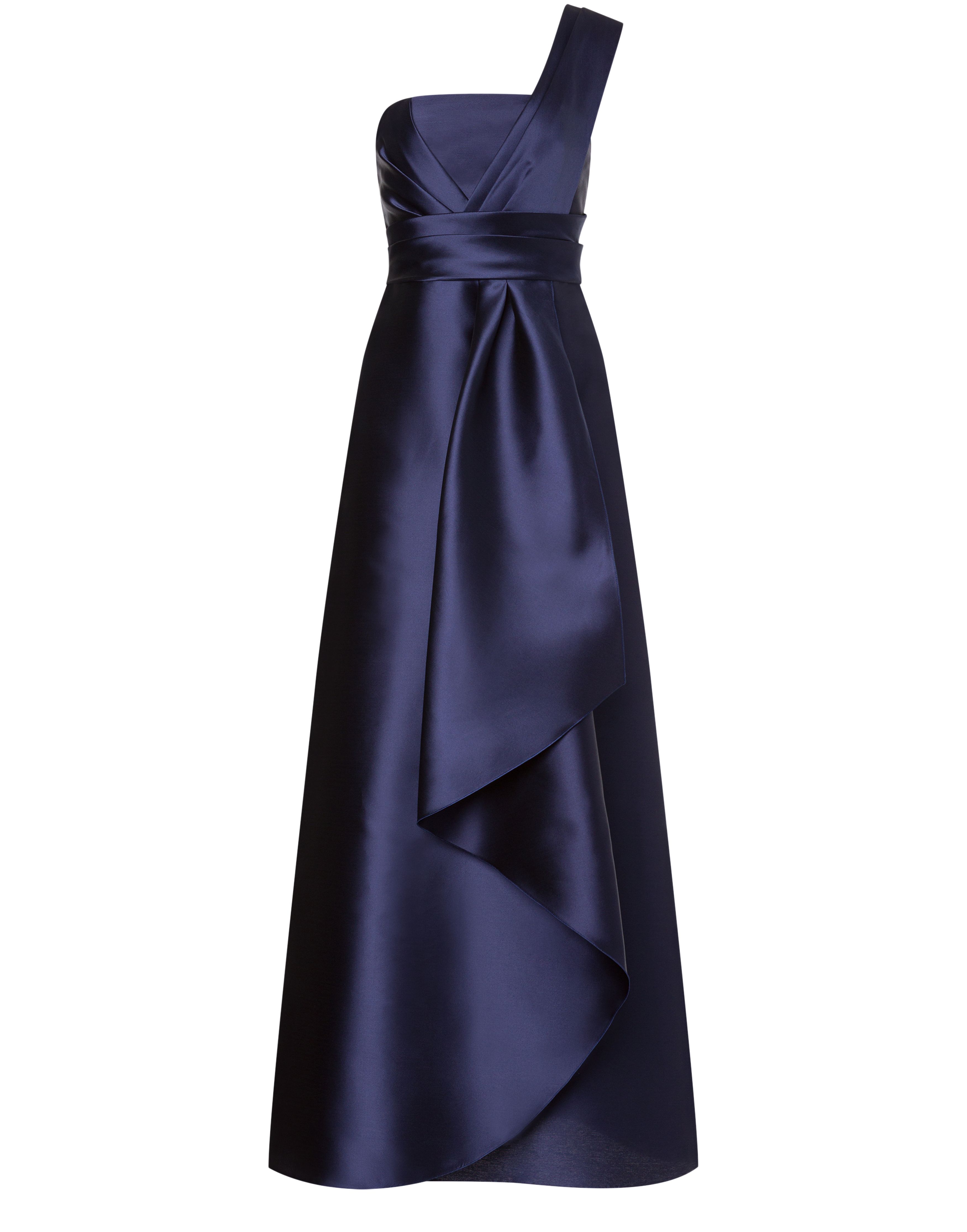 Alberta Ferretti Long one-shoulder dress in mikado