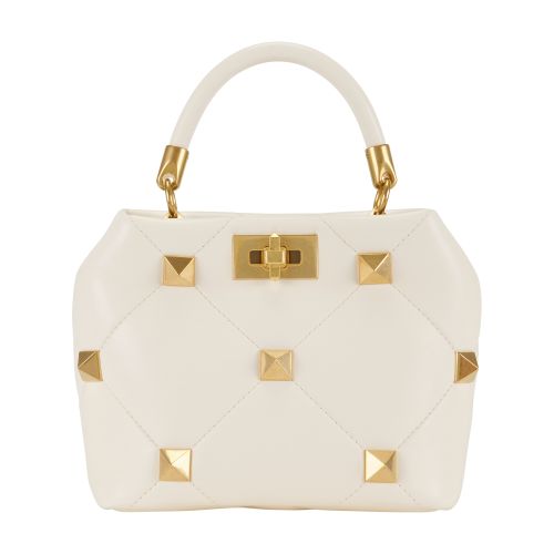 VALENTINO GARAVANI Small Roman Stud The Handle Bag in nappa