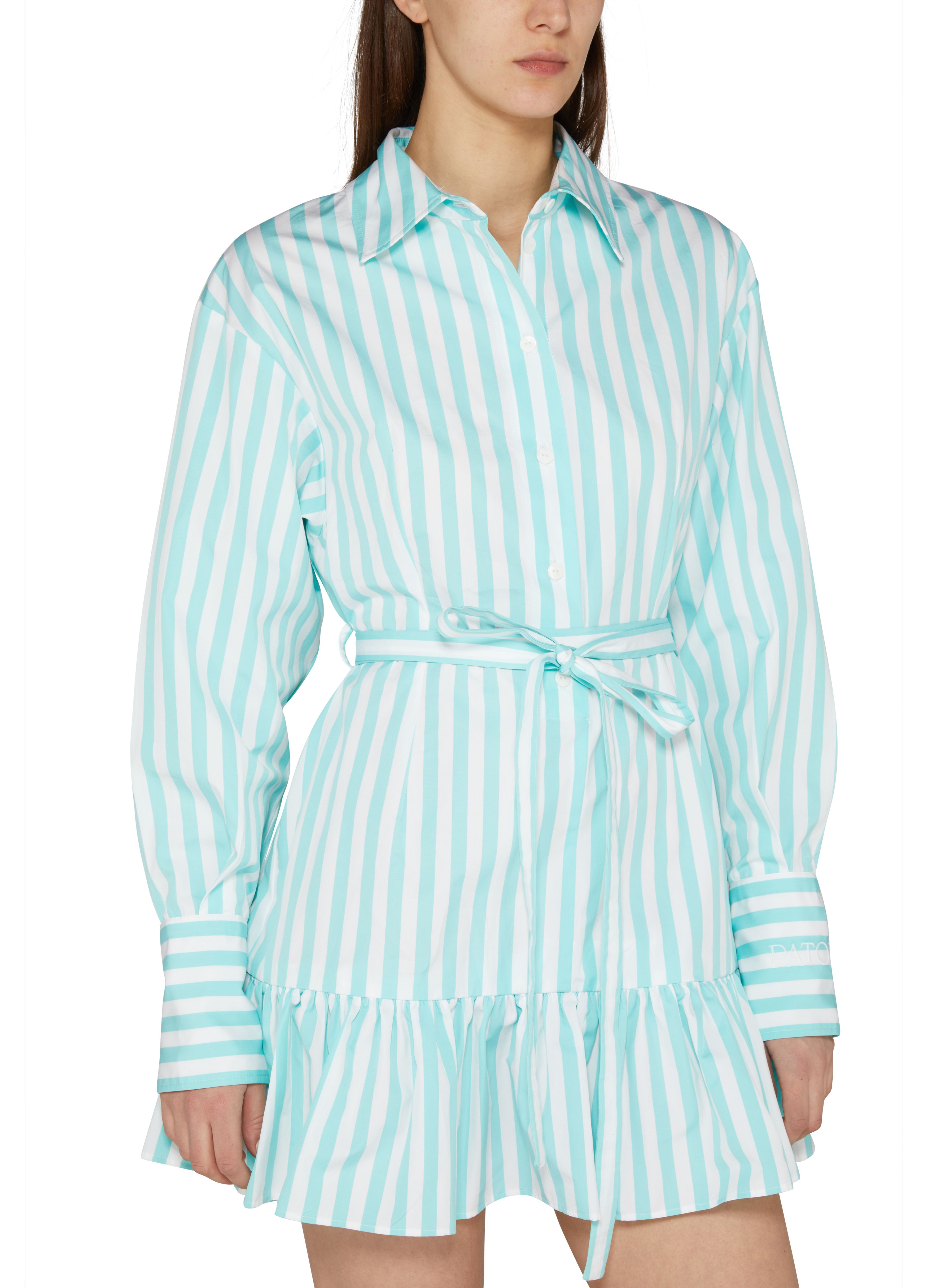 Patou Ruffled mini shirt dress