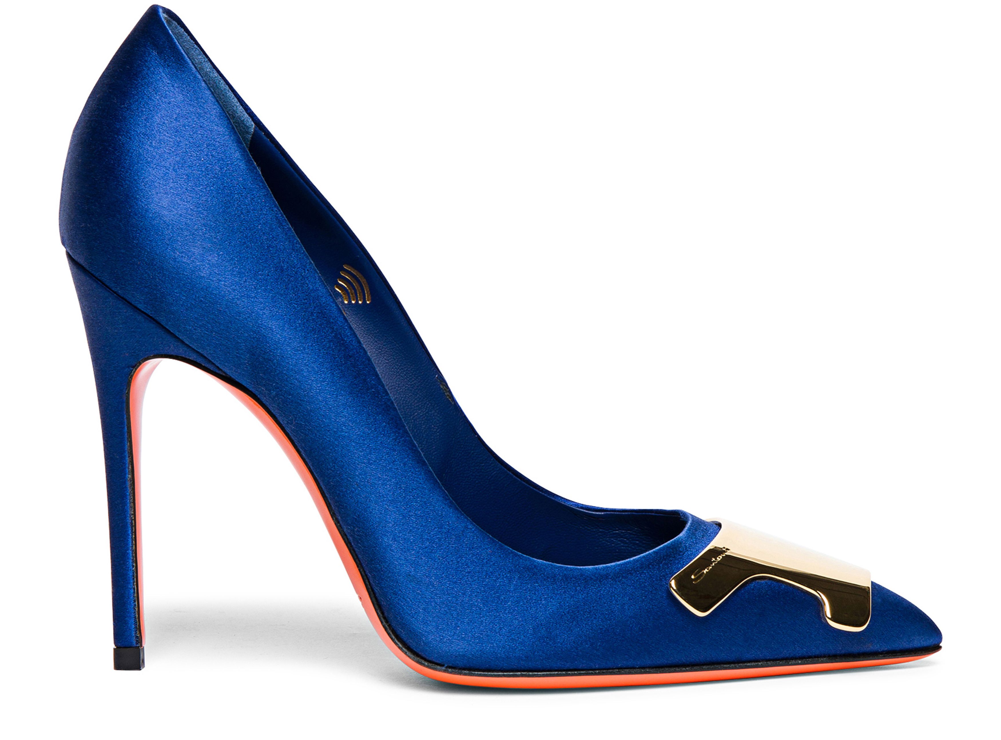 Santoni Satin high-heel court