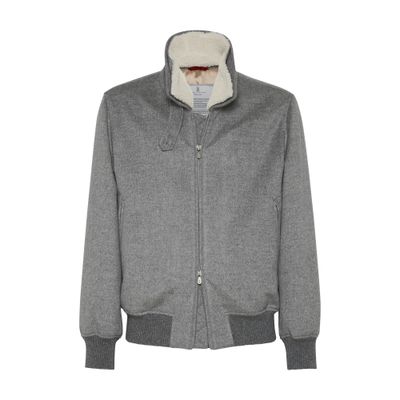 Brunello Cucinelli Cashmere beaver bomber jacket