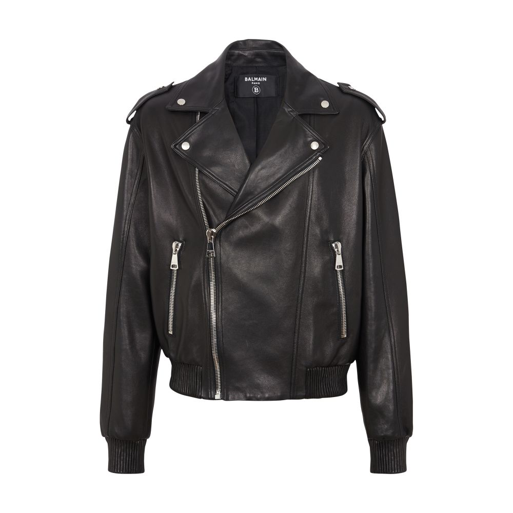 Balmain Leather Bomber Jacket