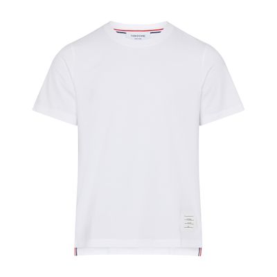 Thom Browne Short sleeve T-shirt with side slit in cotton