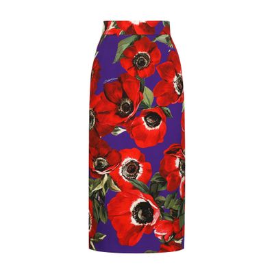 Dolce & Gabbana Charmeuse calf-length skirt