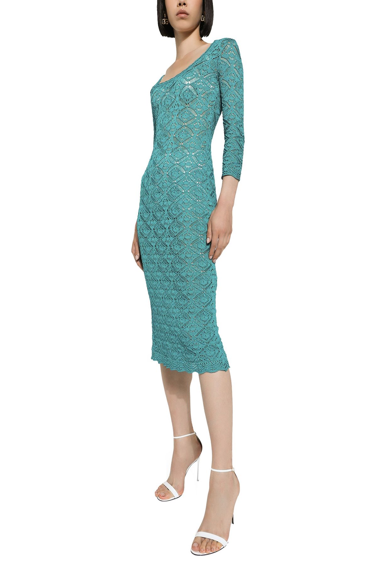 Dolce & Gabbana Crochet calf-length dress