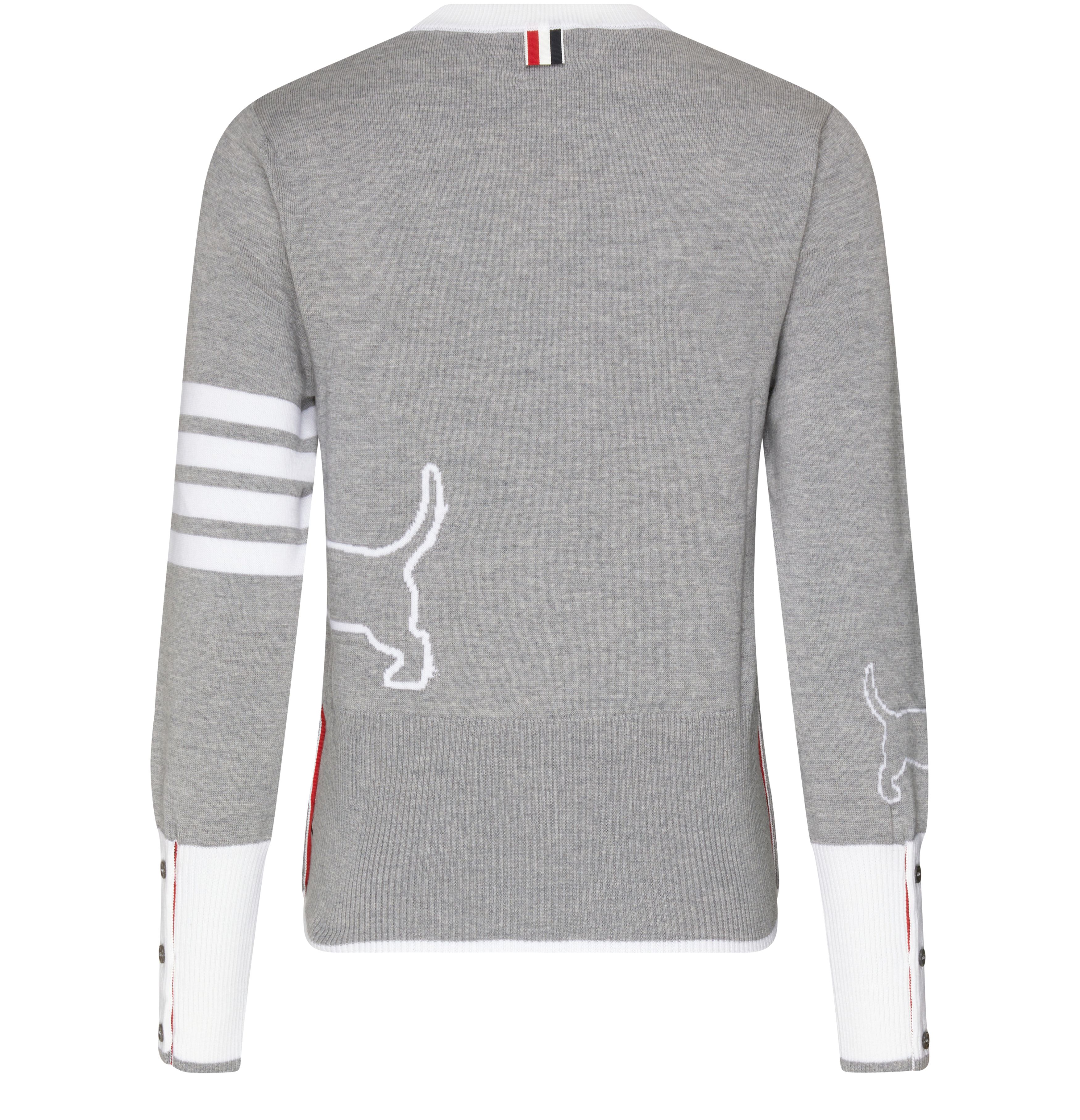 Thom Browne 4-Bar crew neck pull over