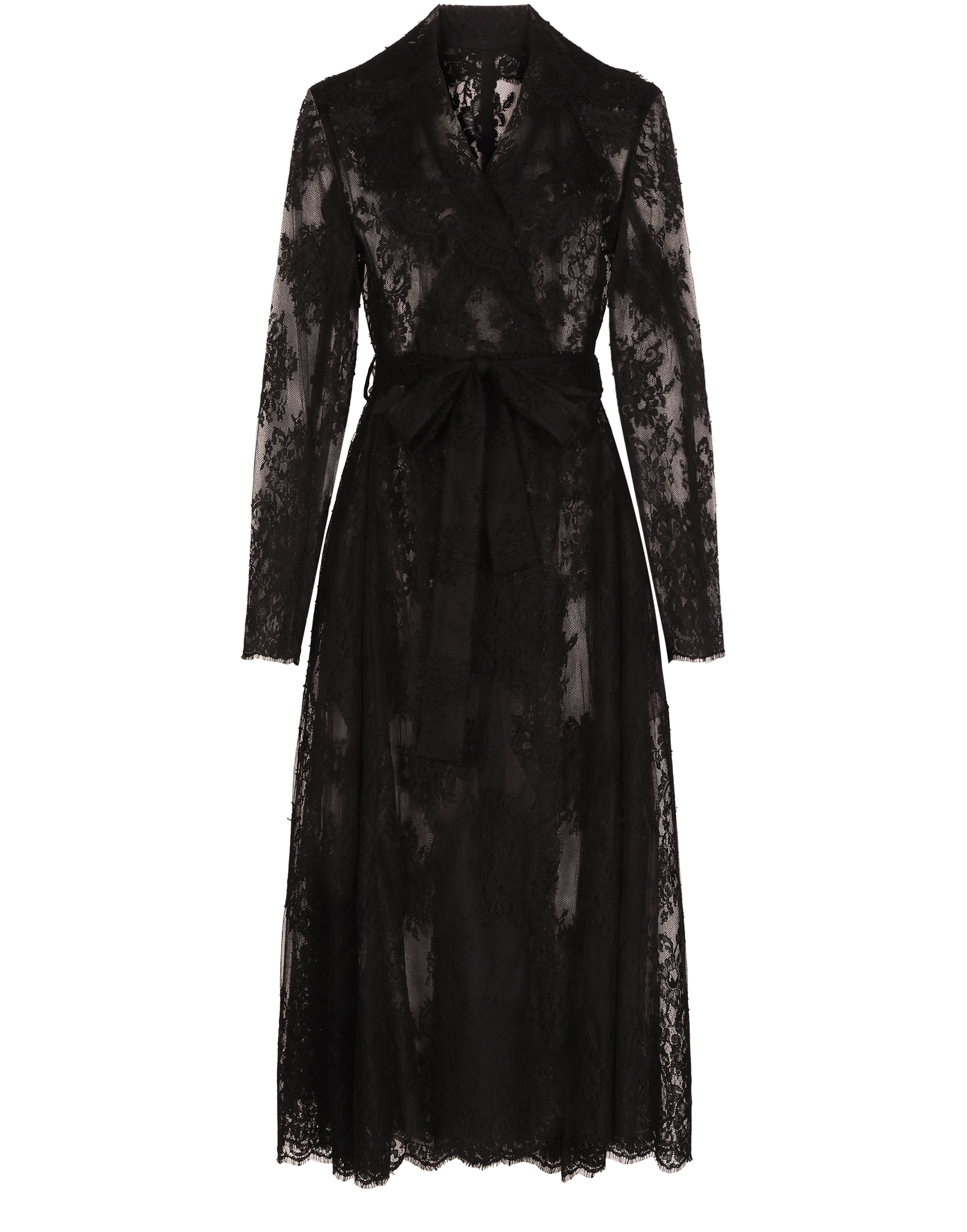 Dolce & Gabbana Chantilly Lace coat with belt