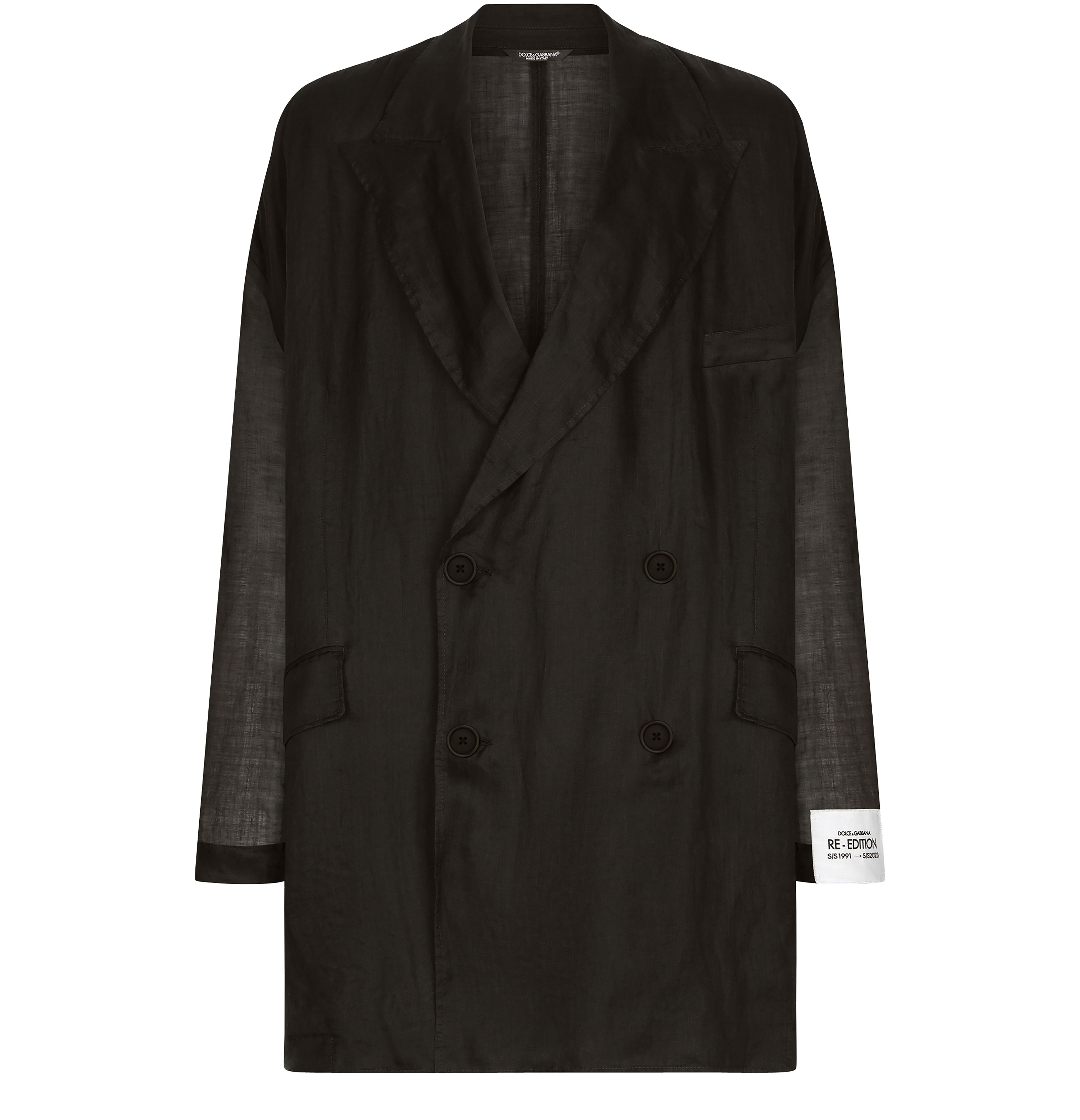 Dolce & Gabbana Oversize double-breasted linen jacket