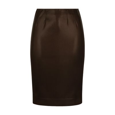 Dolce & Gabbana Midi skirt in shiny satin