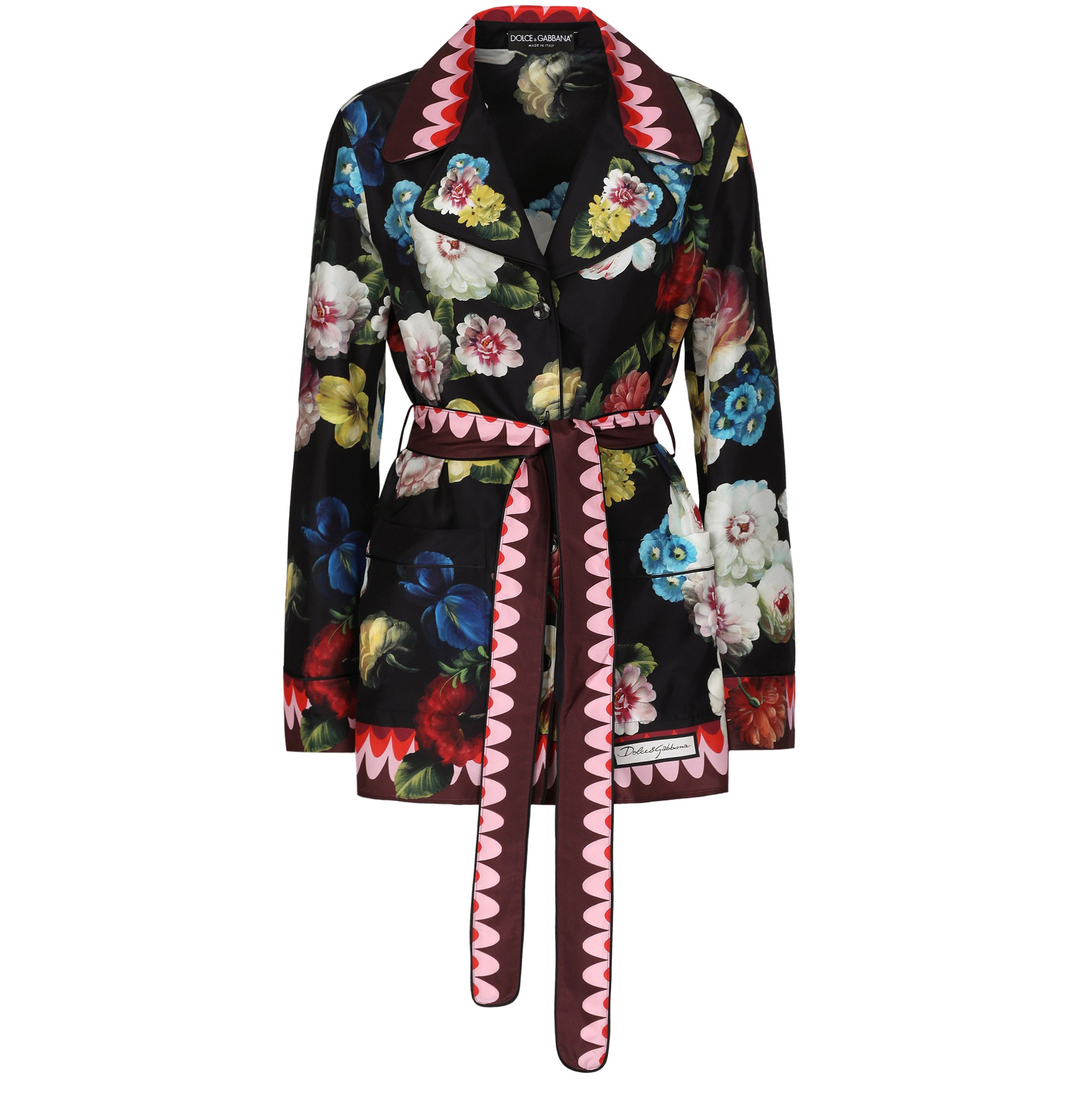 Dolce & Gabbana Flower print twill pajama shirt