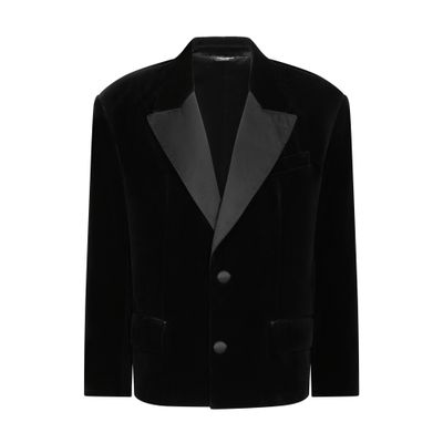 Dolce & Gabbana Oversize single-breasted velvet jacket