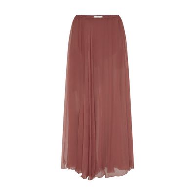 Chloé Long pleated silk skirt