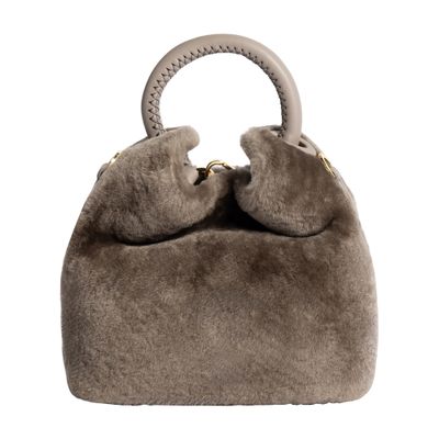 Elleme Madeleine small shearling/leather bag