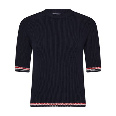 Thom Browne Pointelle short sleeved t-shirt