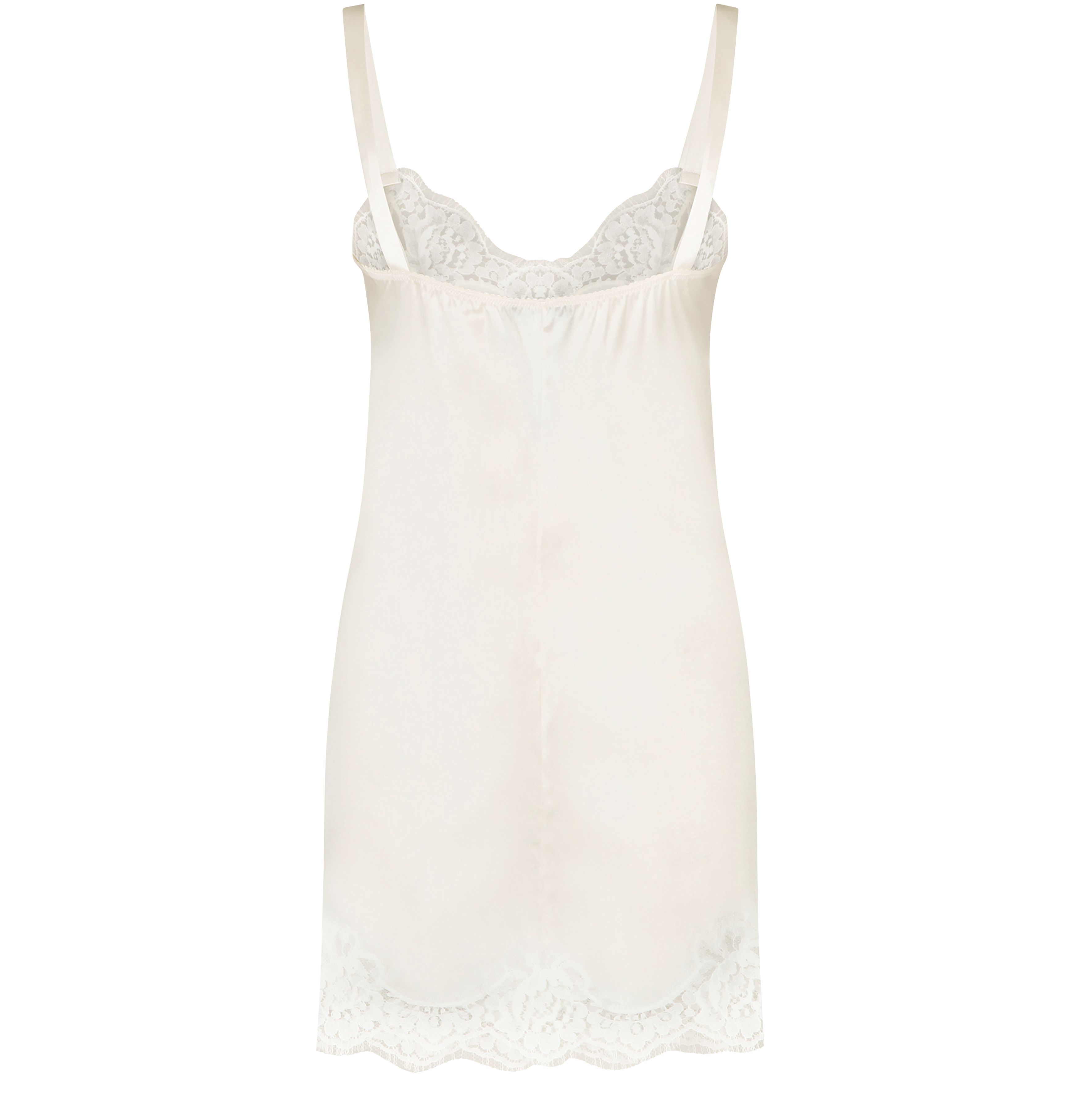 Dolce & Gabbana Satin lingerie-style slip with lace detailing