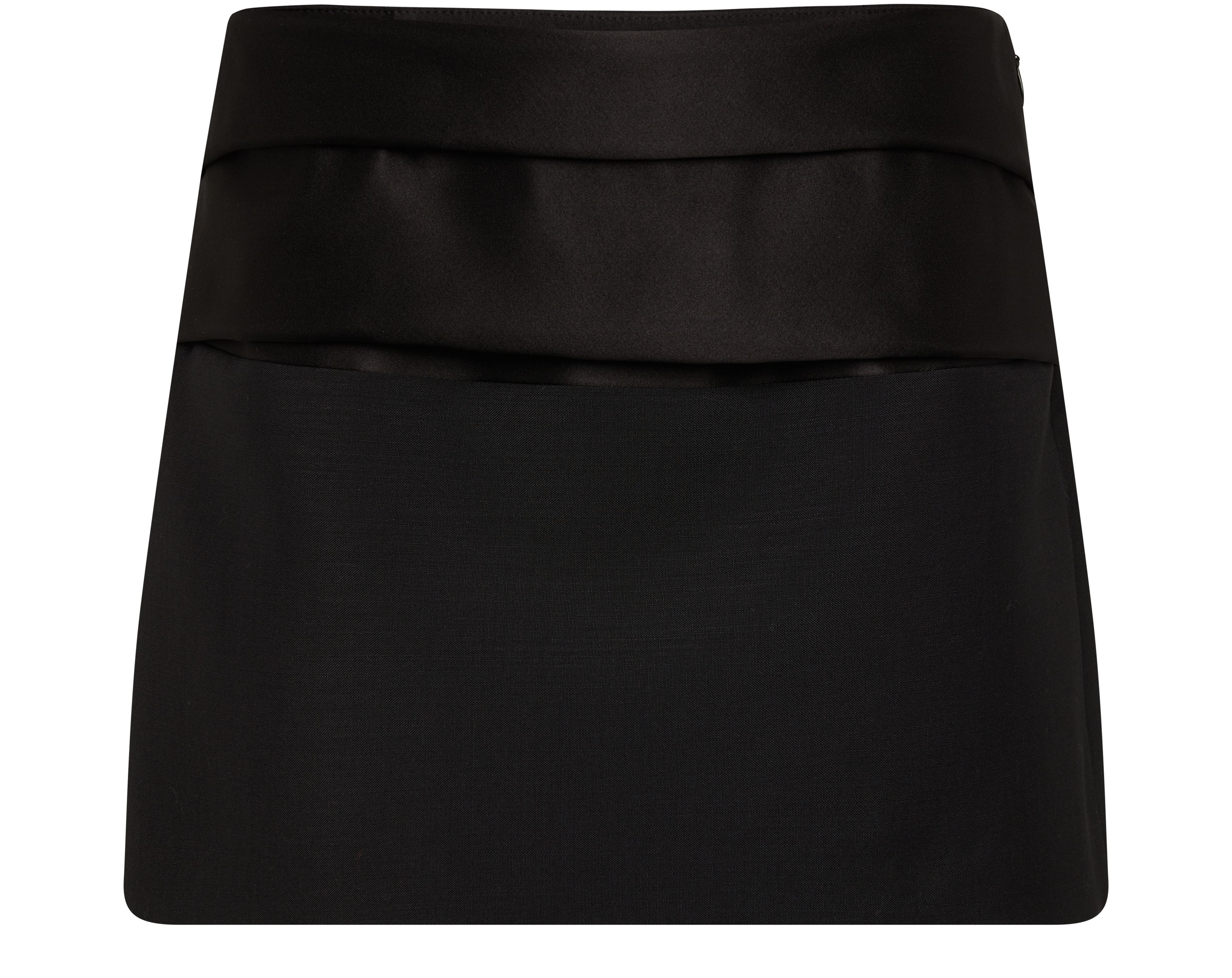 Prada Mini-skirt in satin and kid mohair