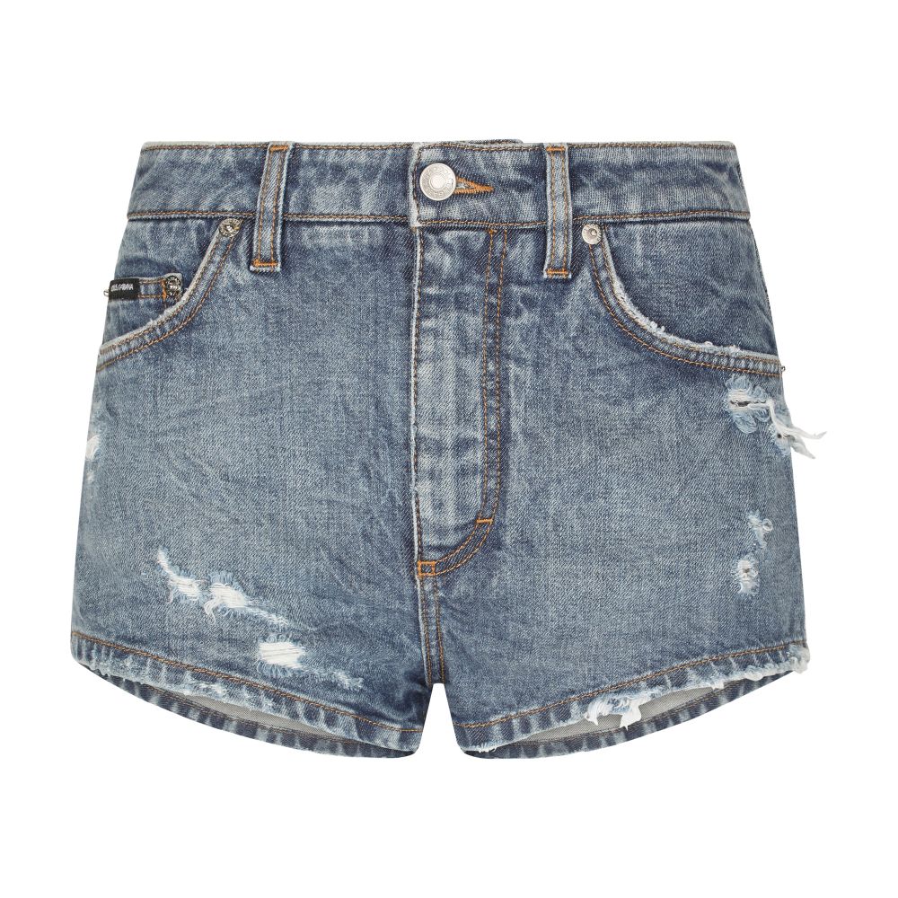 Dolce & Gabbana Denim shorts with ripped details