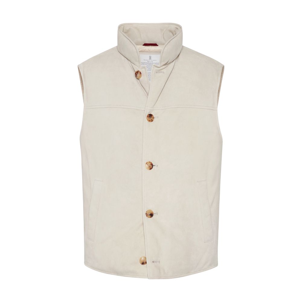 Brunello Cucinelli Suede down vest