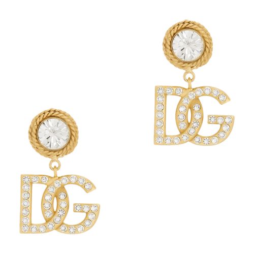 Dolce & Gabbana Earrings with rhinestones and DG logo