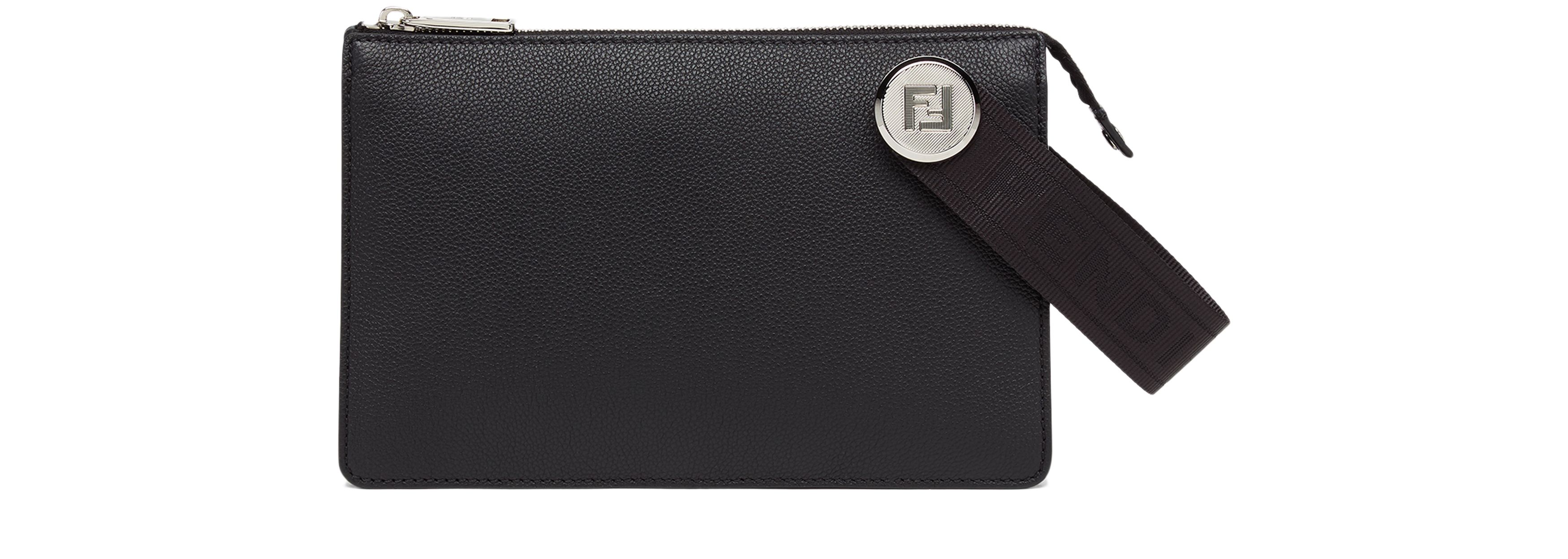 FENDI Fendi Roma Leather Chiodo Clutch