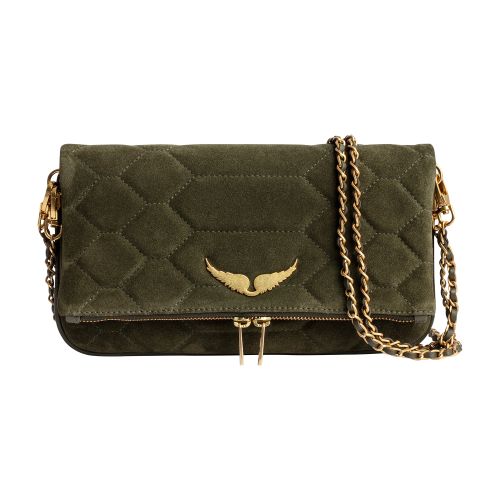 Zadig & Voltaire Rock Quilted Suede Clutch