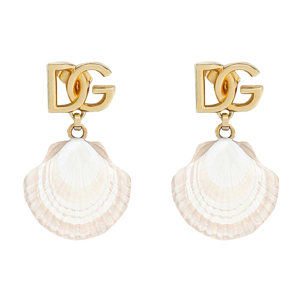 Dolce & Gabbana Earrings with DG logo and shell