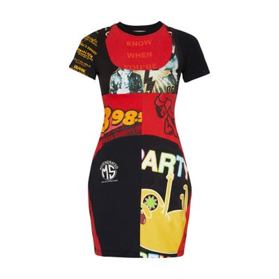 Marine Serre Regenerated graphic t-shirt mini dress