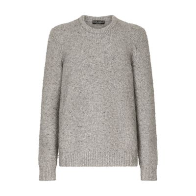 Dolce & Gabbana Round Neck Technical Wool Sweater