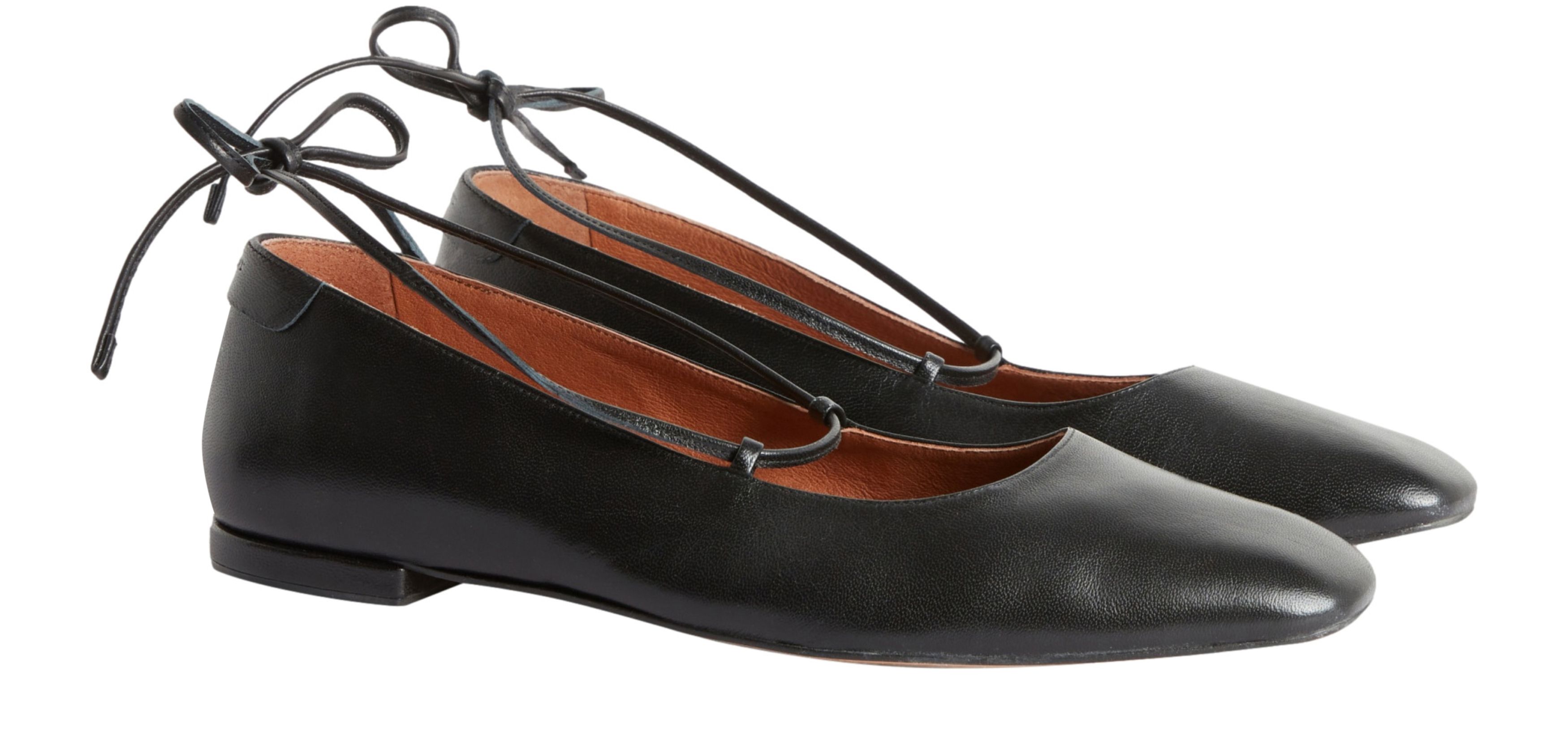  Leather ballet pumps