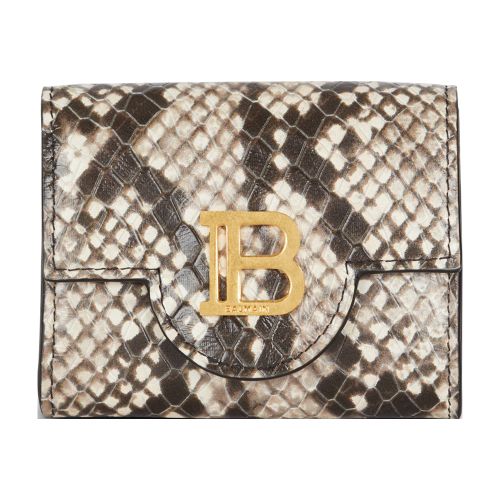 Balmain B-Buzz wallet in python effect leather